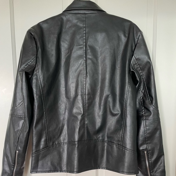 Women’s Moto Faux Leather Jacket - Picture 5 of 6